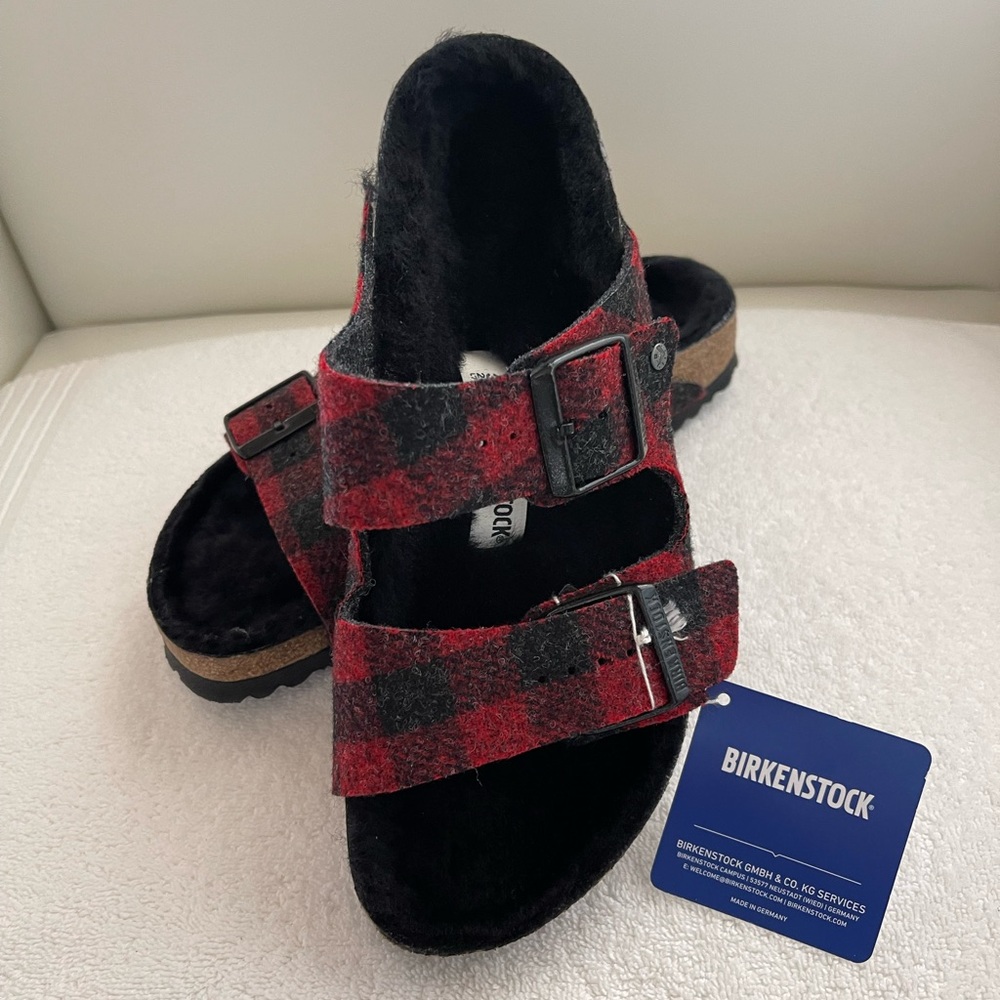 NWT Birkenstock Arizona Shearling Sandal - Picture 2 of 11